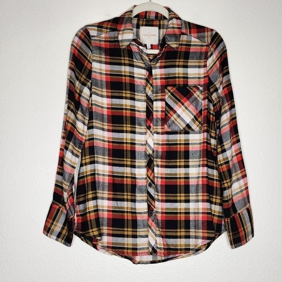 Casa Cabana Plaid Wendy Button Down Blouse S - Picture 2 of 7